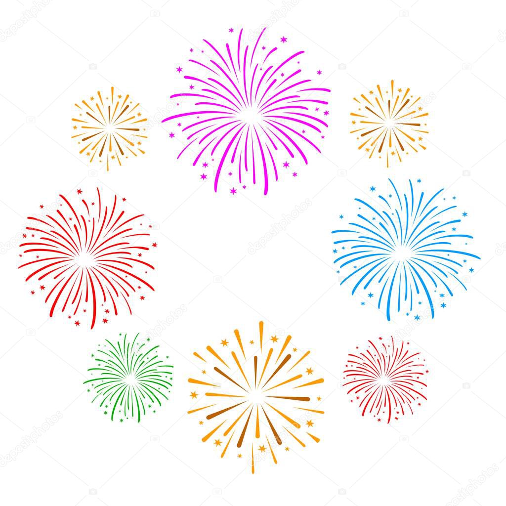 Fireworks graphic in vector quality.