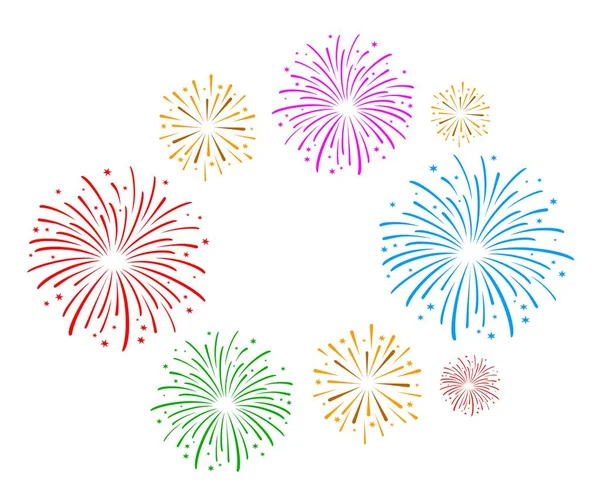 Fireworks Graphic Vector Quality — Stock Vector