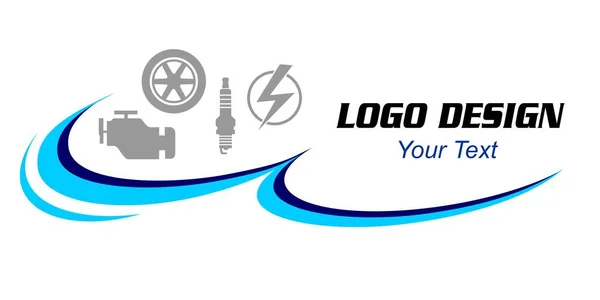 Logotipo Servicio Reparación Automóviles Calidad Vectorial — Vector de stock
