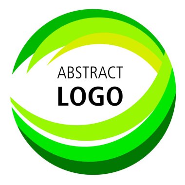 Vektör kalitesinde renkli elementlerle soyut logo tasarımı.