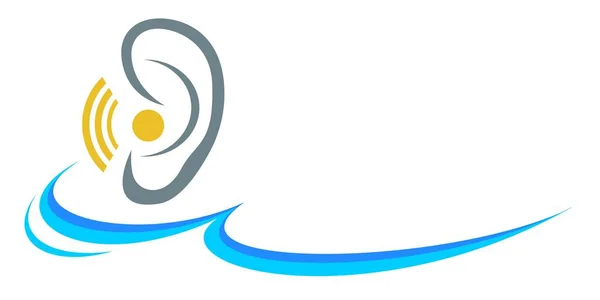 Logotipo Aparelho Auditivo Qualidade Vetorial —  Vetores de Stock