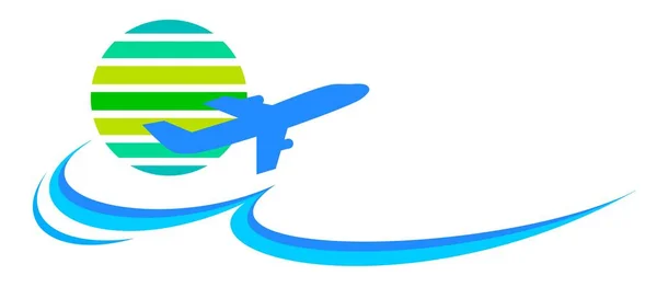 Летающий Путешествующий Логотип Векторного Качества — стоковый вектор