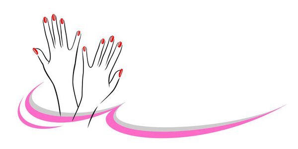 Nail studio logo in vector quality.