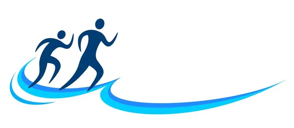 Logo Sport Course Qualité Vectorielle — Image vectorielle