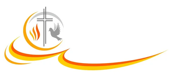 Design Logo Der Christlichen Religion Vektorqualität — Stockvektor