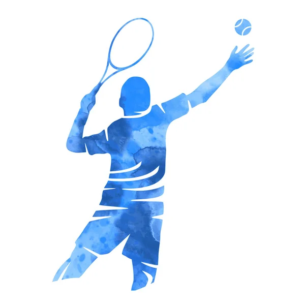 ベクトル品質の抽象テニスプレーヤー — ストックベクタ