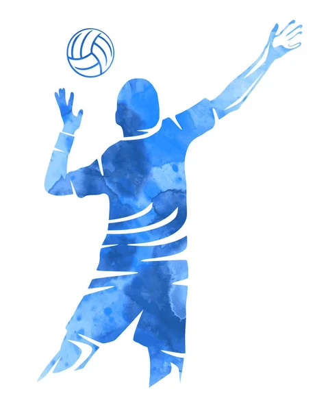 Abstract Volleyball Player Graphic Vector Quality — Stock Vector