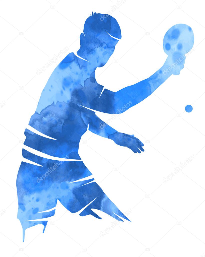 Abstract table tennis graphic in vector quality.