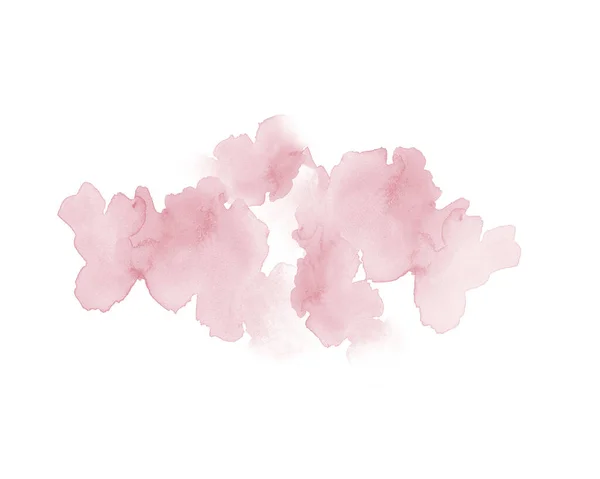 Manchas cor-de-rosa. Manchas pintadas. Captação aquarela sobre fundo branco . — Fotografia de Stock