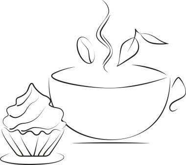 Tatlı kekle aromalı kahve