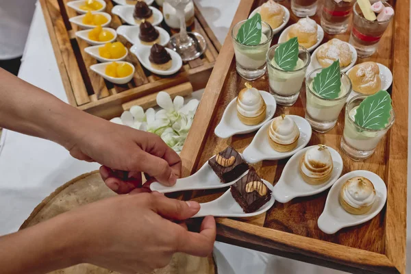 Catering Dessert Line Wedding Ceremony — Stock Photo, Image