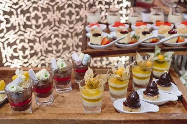 Catering Dessert Line Wedding Ceremony — Stock Photo, Image