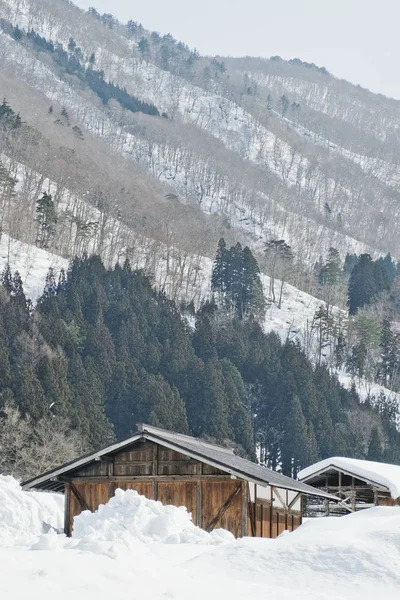 Ιστορικές Χειμερινό Χωριό Shirakawago Ιαπωνία — Φωτογραφία Αρχείου