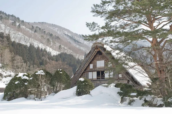 Shirakawago Japón Histórico Pueblo Invierno — Foto de Stock