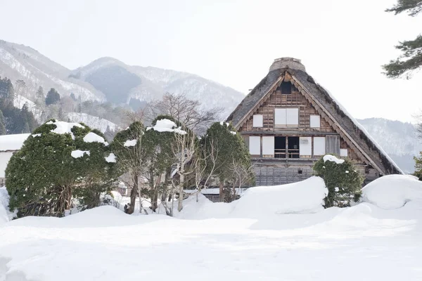 Shirakawago, Japonya tarihi kış Köyü.