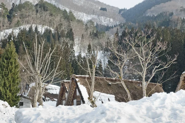 Ιστορικές Χειμερινό Χωριό Shirakawago Ιαπωνία — Φωτογραφία Αρχείου