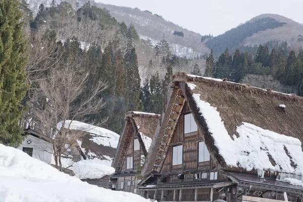 Shirakawago, Japonya tarihi kış Köyü.