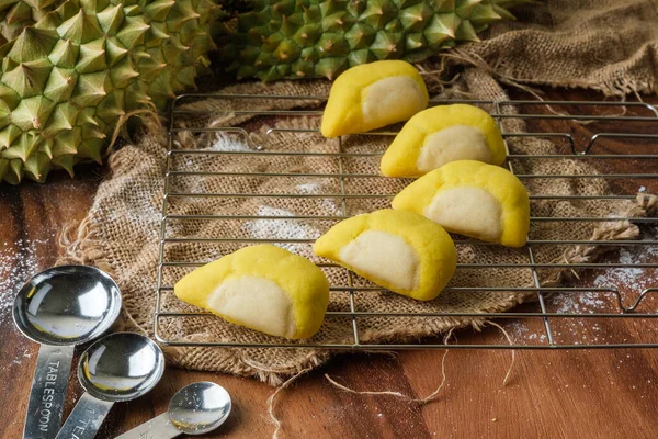 Durische Und Gesalzene Eierplätzchen Mit Durischer Form Knusprige Kekse — Stockfoto