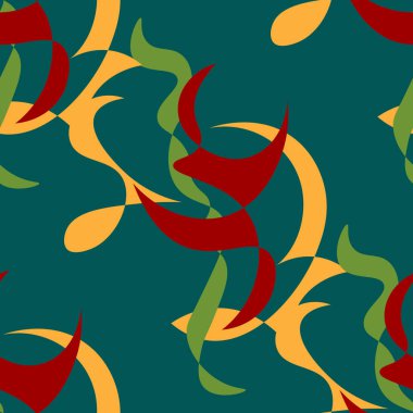 Koyu turkuaz arkaplanın kusursuz desenli soyut deseni