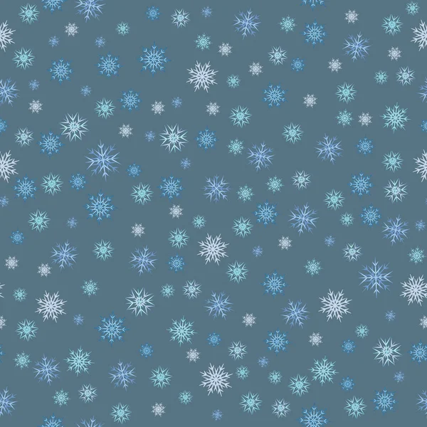 Snowflakes on a blue background seamless pattern — Stock Photo, Image