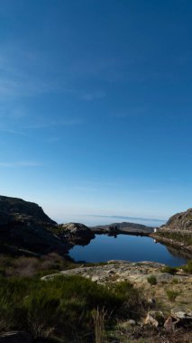 Portekiz 'deki Serra Da Estrela Doğal Parkı' ndaki Lagoa Seca.