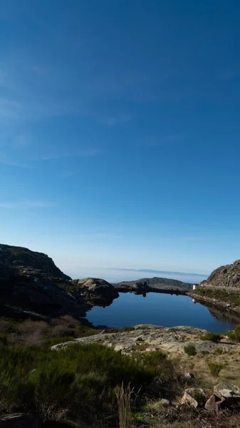 Portekiz 'deki Serra Da Estrela Doğal Parkı' ndaki Lagoa Seca.