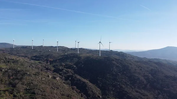 View Wind Energy Sortelha Portugal — Stock Photo, Image