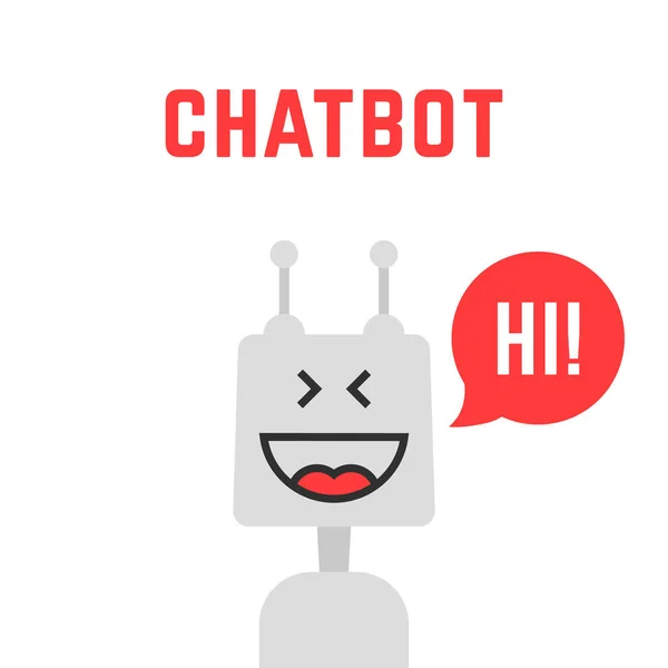 Zilveren Simpele Chatbot Robot Als Assistent Concept Van Grappige Digitale — Stockvector