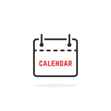 doğrusal yırtık takvim simgesi. Çıkarılabilir takvim ya da okul takviminde tarih kaydetme kavramı. Basit düz trend modern logottip grafik mobil uygulama sanat tasarımı çizimi beyaza izole edildi