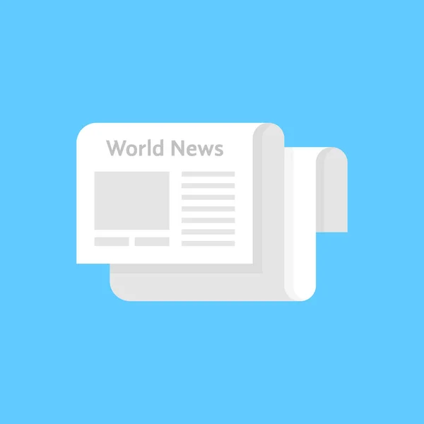Значок Білої Газети Світові Новини Простий Плаский Стиль Тенденції Сучасний — стоковий вектор
