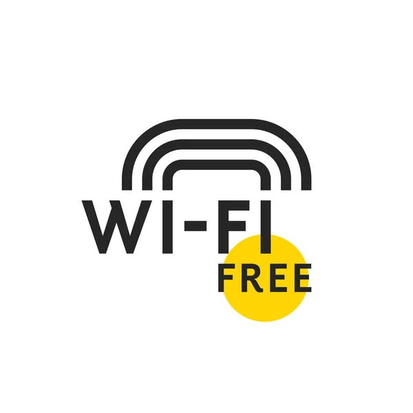 Simple Free Wifi Zone Icon White Concept Wireless Router Pictogram — Stock Vector