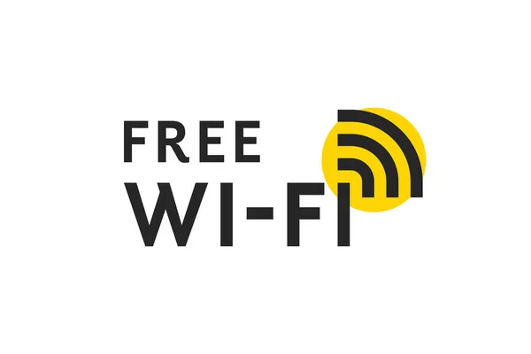 Значок Свободной Зоны Wifi Изолирован Белом Простой Плоский Стиль Тенденция — стоковый вектор