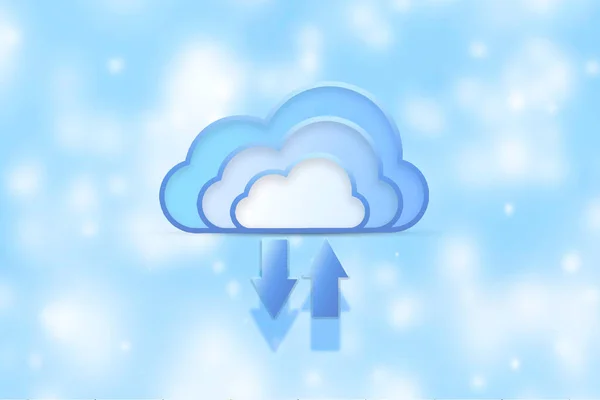 Σύννεφο Υπολογισμού Cloud Computing Concept — Φωτογραφία Αρχείου
