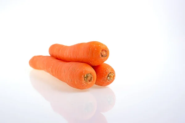 Fresh Carrots Isolated White Background — Stock Photo, Image