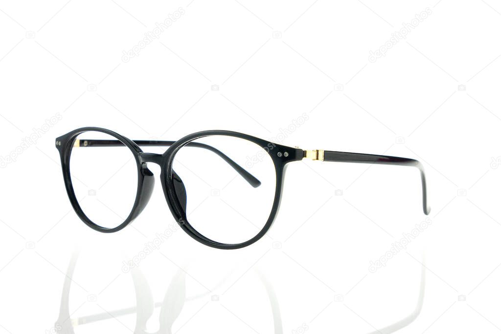 Glasses. Isolated on white background, health concept