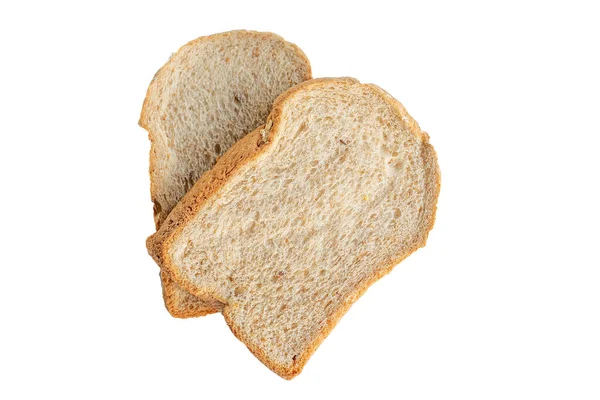 Volkoren Brood Geïsoleerd Witte Achtergrond — Stockfoto