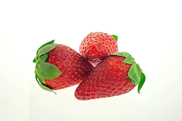 Strawberry Half Strawberry Isolated White Background — Stock Photo, Image