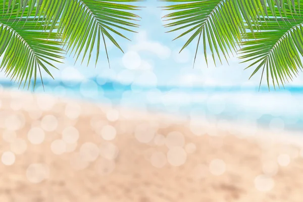 Hintergrund Leerer Strand Horizont Mit Himmel Und Weißem Sandstrand Hintergrundbild — Stockfoto
