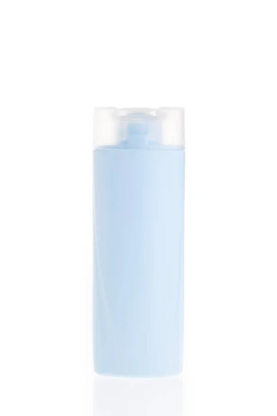 Product Bottle Blue Isolated White Background — Stock Photo, Image