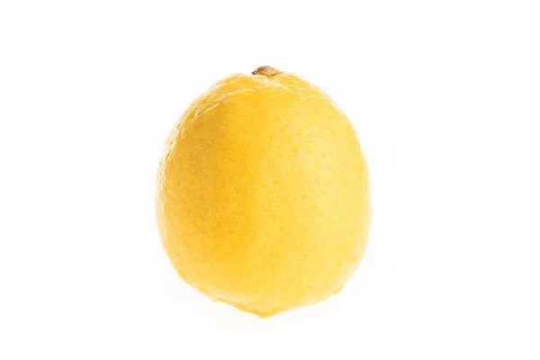 白地に葉が孤立したレモンの実 — ストック写真