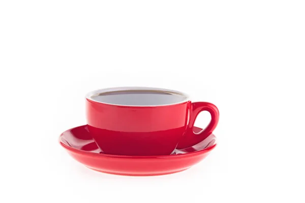 Red Cup Tasty Coffee Isolated White Background Royalty Free Stock Images