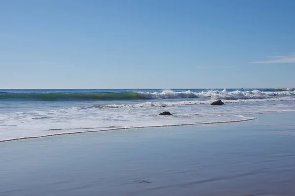 Vista Panoramica Sulla Spiaggia Dell Oceano Santa Barbara Sotto Cielo — Foto Stock