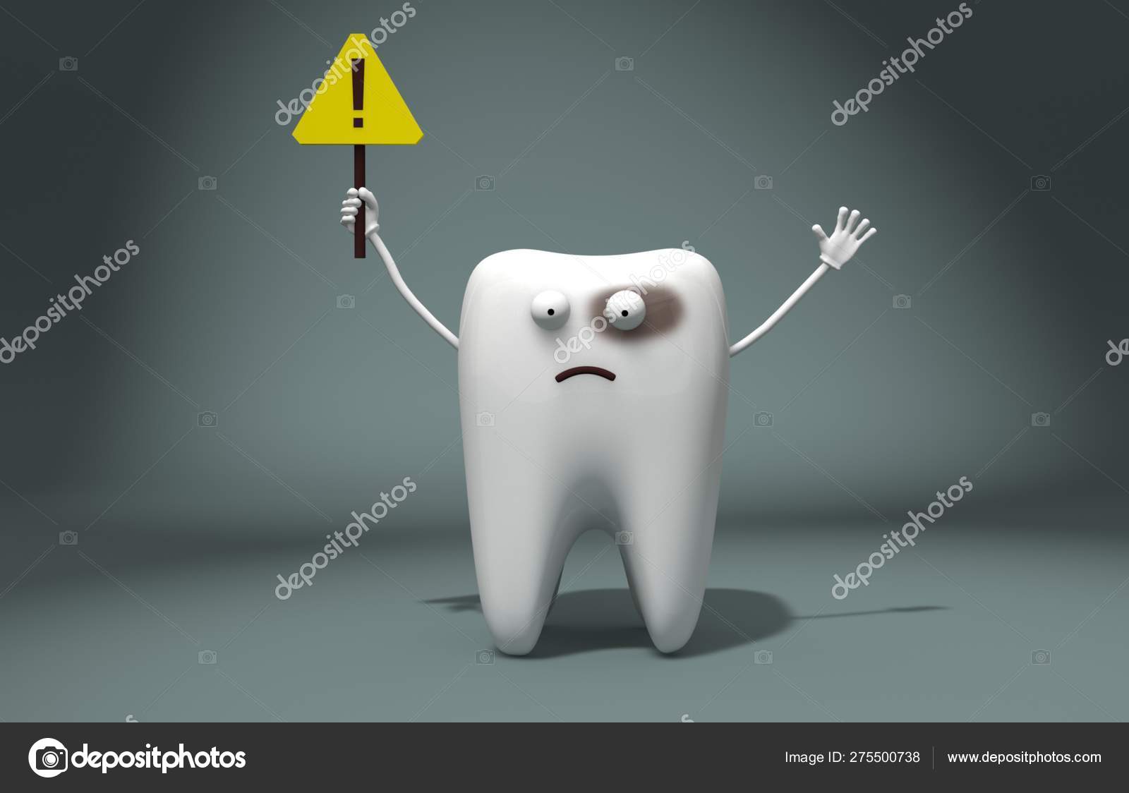 Ilustração Ondas Dentes Doentes Ponto Exclamação Atrai Atenção Personagens  Engraçados — Foto © kev4637@mail.ru #275500738, image size:1600x1124