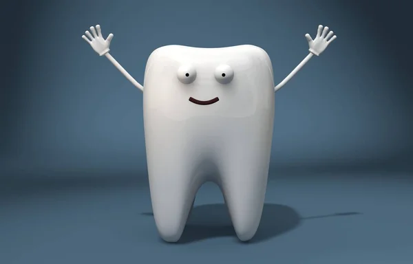 Illustration Healthy Tooth Happy Funny Characters — Stock Photo, Image