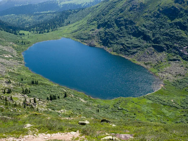 Lac Montagne Zolotarnoye Dans Parc Naturel Sibérien Ergaki Montagnes Sayan — Photo