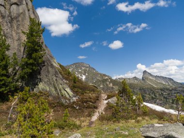 Dağ manzarası. Ergaki Doğal Parkı. Sibirya Sayan Dağları