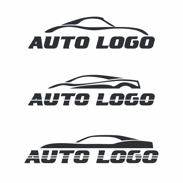 Auto Logo Options Modern Car Silhouette Vector Graphics — Stock Vector