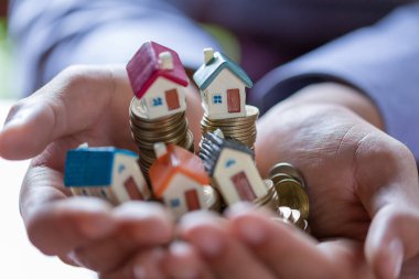 Model ve para para yandan Finans ve bankacılık kavramı için ev.