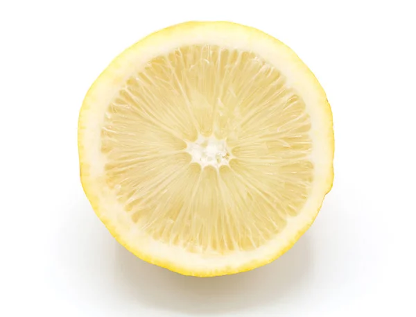 Moitié Des Agrumes Citron Vert Calcaire Coupé Isolé Sur Fond — Photo