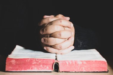 eller dua kutsal İncil inanç, spirtuality ve din kilise kavram üzerinde katlanmış.